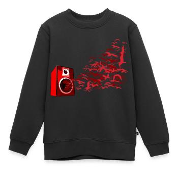 Speaker Birds DJ - Kids Premium Organic Sweatshirt - black - Front - AI Model Kid Female (0cm)