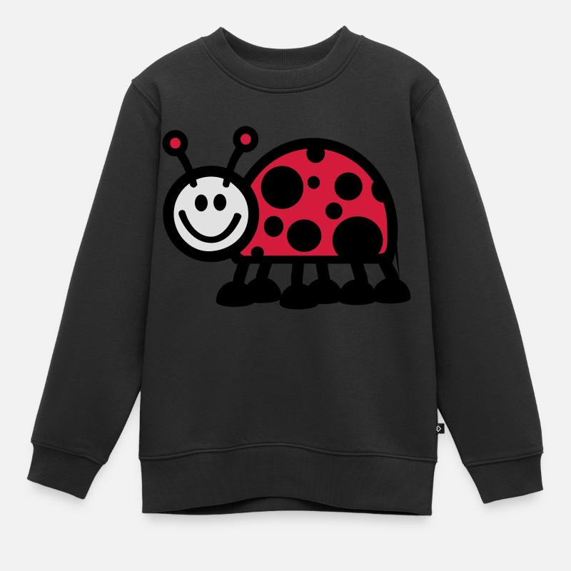Marienkäfer - Kinder Premium Organic Sweatshirt - Schwarz