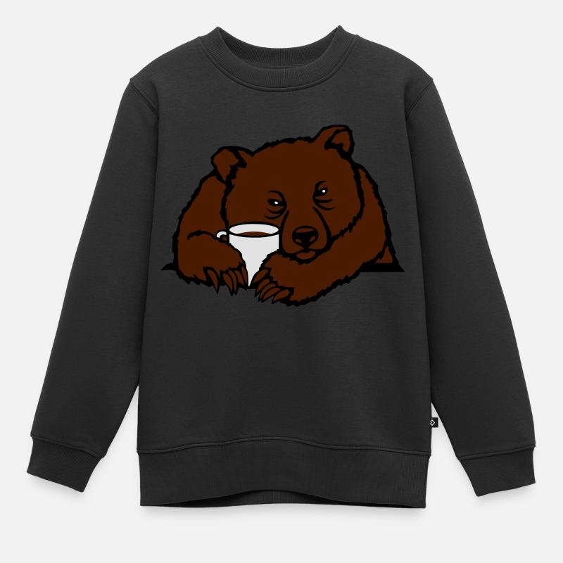 Morgenmuffel ours - Sweat Premium enfant bio - noir