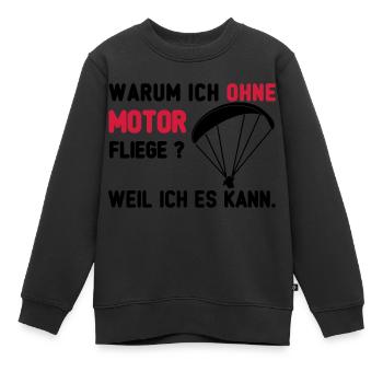 ohne motor paragliding - Kinder Premium Organic Sweatshirt - Schwarz - Vorne - AI Model Kid Female (0cm)