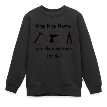 hausmeister - Kinder Premium Organic Sweatshirt - Schwarz - Vorne - AI Model Kid Female (0cm)