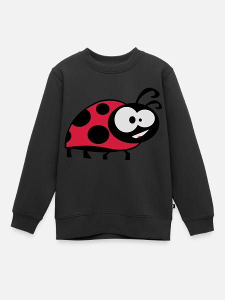 ladybug der Marienkäfer - Kinder Premium Organic Sweatshirt - Schwarz