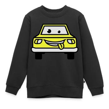 Cartoon Car - Sweat Premium enfant bio - noir - Devant - AI Model Kid Female (0cm)