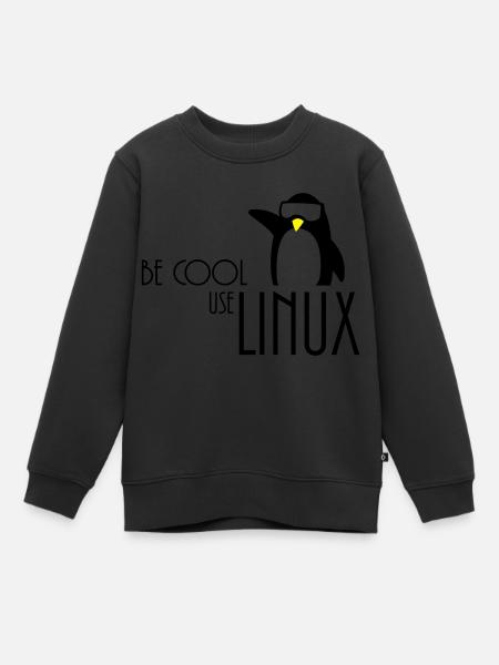 être cool utilisation linux - Sweat Premium enfant bio - noir