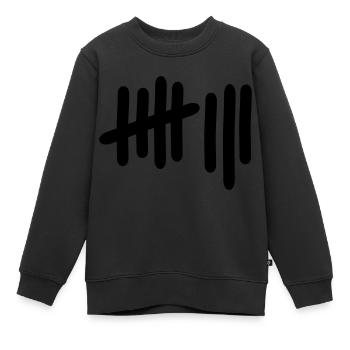 8 - Nummer - Kinder Premium Organic Sweatshirt - Schwarz - Vorne - AI Model Kid Female (0cm)