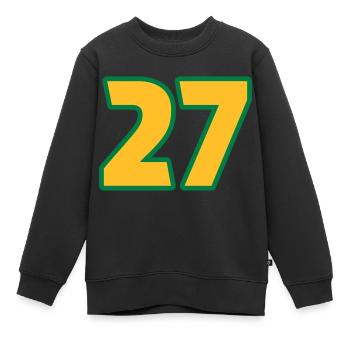 Twenty Seven 27 Siebenundzwanzig Nummer figure - Kinder Premium Organic Sweatshirt - Schwarz - Vorne - AI Model Kid Female (0cm)