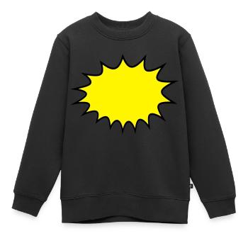 comic cartoon sprechblase denkblase rahmen umrandu - Kinder Premium Organic Sweatshirt - Schwarz - Vorne - AI Model Kid Female (0cm)