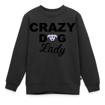 Dog Lady - Sweat Premium enfant bio - noir - Devant - AI Model Kid Female (0cm)