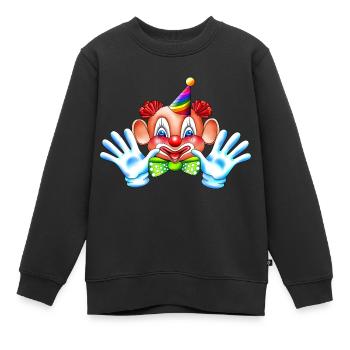 Clown - Kinder Premium Organic Sweatshirt - Schwarz - Vorne - AI Model Kid Female (0cm)