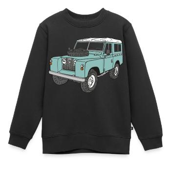 Land 4x4 Off-Road Serie 2 88" - Sweat Premium enfant bio - noir - Devant - AI Model Kid Female (0cm)
