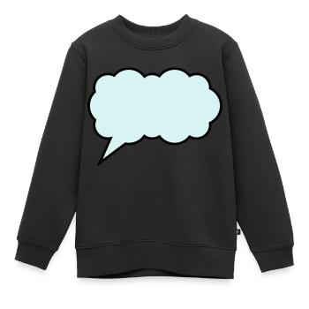 sprechblase cloud - Kinder Premium Organic Sweatshirt - Schwarz - Vorne - AI Model Kid Female (0cm)