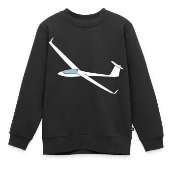 ls8neo gleiten Pilot Segelflugzeug Segelflieger - Kinder Premium Organic Sweatshirt - Schwarz - Vorne - AI Model Kid Female (0cm)
