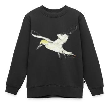 Basstölpel, ein Seevogel - Kinder Premium Organic Sweatshirt - Schwarz - Vorne - AI Model Kid Female (0cm)