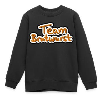 Team Bratwurst - Kinder Premium Organic Sweatshirt - Schwarz - Vorne - AI Model Kid Female (0cm)