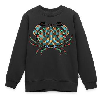 Krabbe - Kinder Premium Organic Sweatshirt - Schwarz - Vorne - AI Model Kid Female (0cm)