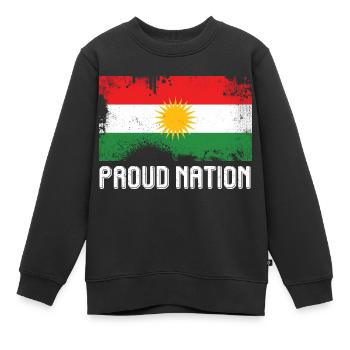 Proud nation kurdistan BytheManzanitas - Kinder Premium Organic Sweatshirt - Schwarz - Vorne - AI Model Kid Female (0cm)