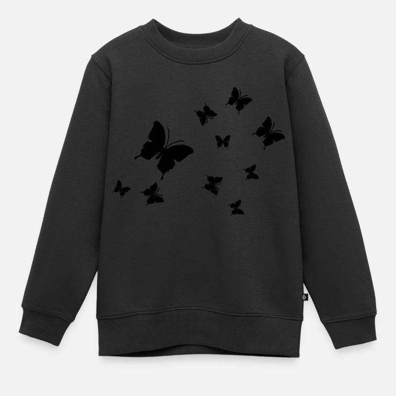 papillon papillon - Sweat Premium enfant bio - noir