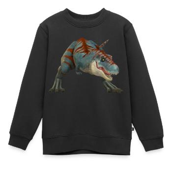 T-Rex - Kinder Premium Organic Sweatshirt - Schwarz - Vorne - AI Model Kid Female (0cm)