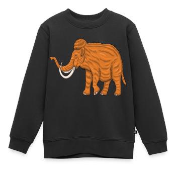 Mammut Ausgestorbener Elefant Geschenk - Kinder Premium Organic Sweatshirt - Schwarz - Vorne - AI Model Kid Female (0cm)