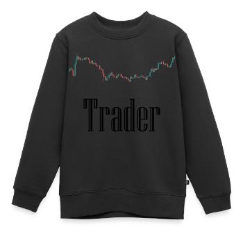Traders en bourse - Sweat Premium enfant bio - noir - Devant - AI Model Kid Female (0cm)