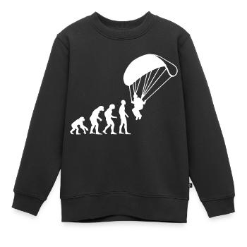 Paragliding - Kinder Premium Organic Sweatshirt - Schwarz - Vorne - AI Model Kid Female (0cm)