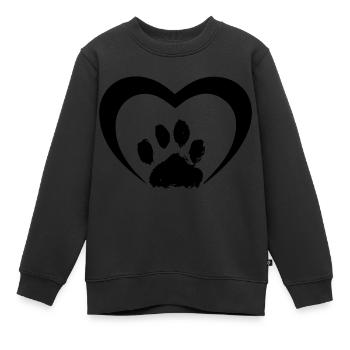 Chien chien - Sweat Premium enfant bio - noir - Devant - AI Model Kid Female (0cm)