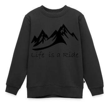 Snowboard Snowboarder - Sweat Premium enfant bio - noir - Devant - AI Model Kid Female (0cm)