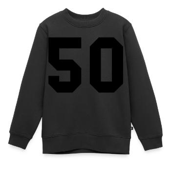 50 - Kids Premium Organic Sweatshirt - black - Front - AI Model Kid Female (0cm)