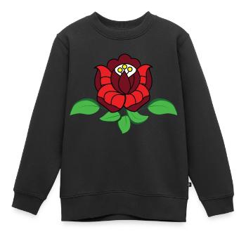 Ungarische Rose - Kinder Premium Organic Sweatshirt - Schwarz - Vorne - AI Model Kid Female (0cm)