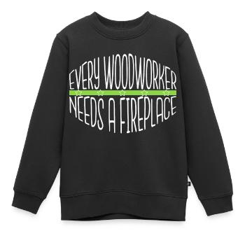 amour marteau-piqueur bûcheron maçon - Sweat Premium enfant bio - noir - Devant - AI Model Kid Female (0cm)