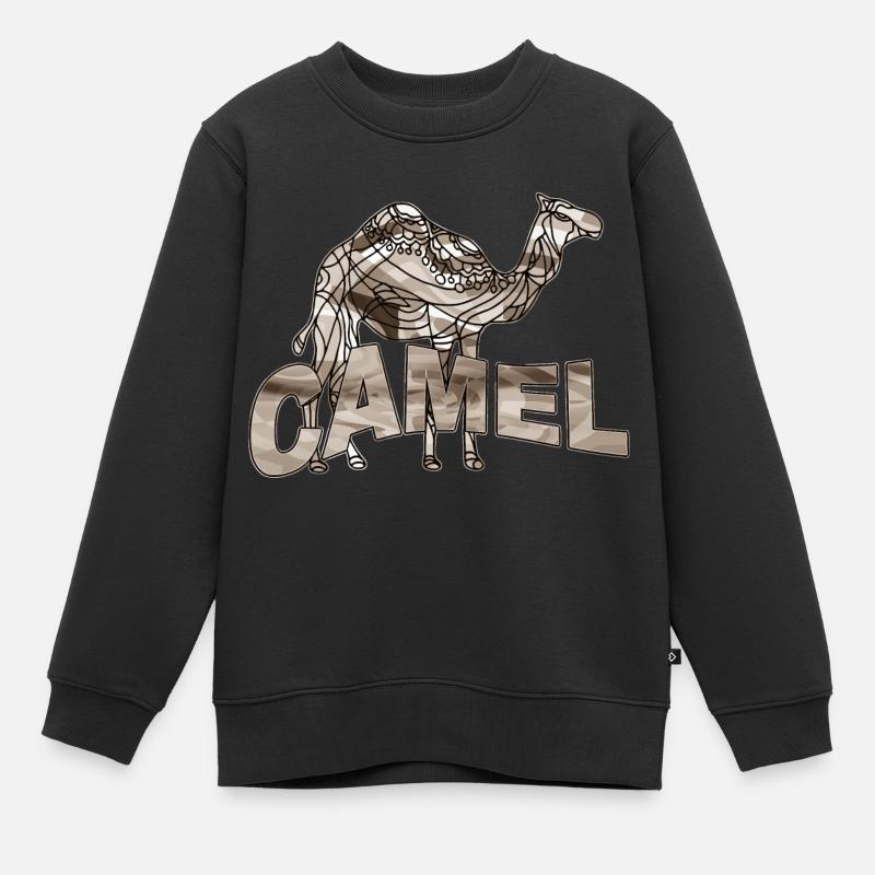 Kamel - Kinder Premium Organic Sweatshirt - Schwarz