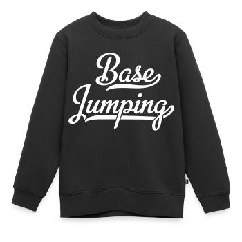 Base Jumping - Kinder Premium Organic Sweatshirt - Schwarz - Vorne - AI Model Kid Female (0cm)