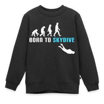 Gleitschirmfliegen Adrenalin Springen Luftsportart - Kinder Premium Organic Sweatshirt - Schwarz - Vorne - AI Model Kid Female (0cm)