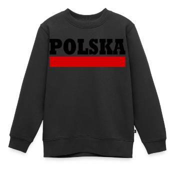 Polska - Sweat Premium enfant bio - noir - Devant - AI Model Kid Female (0cm)