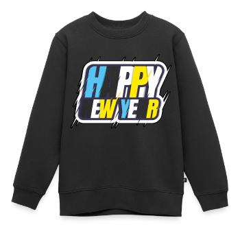 Happy New Year Neujahr Party - Kinder Premium Organic Sweatshirt - Schwarz - Vorne - AI Model Kid Female (0cm)