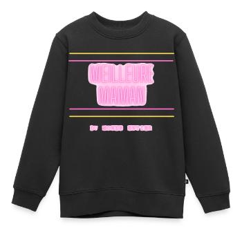 Meilleure MAMAN - Sweat Premium enfant bio - noir - Devant - AI Model Kid Female (0cm)