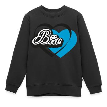 Kosename Bär Herz - Kinder Premium Organic Sweatshirt - Schwarz - Vorne - AI Model Kid Female (0cm)