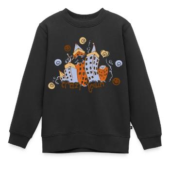 Crazy Town - Kinder Premium Organic Sweatshirt - Schwarz - Vorne - AI Model Kid Female (0cm)