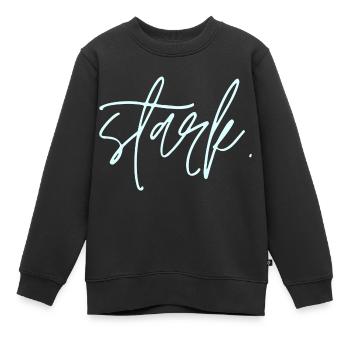 du bist stark. jes 41.10 - Kinder Premium Organic Sweatshirt - Schwarz - Vorne - AI Model Kid Female (0cm)