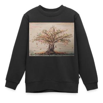 Herbst 2022 - Kinder Premium Organic Sweatshirt - Schwarz - Vorne - AI Model Kid Female (0cm)