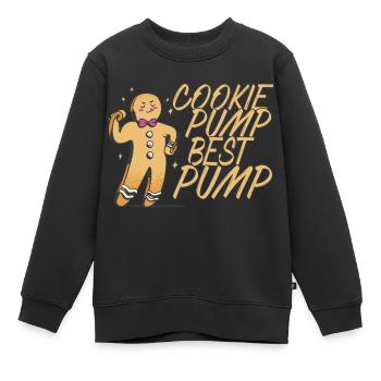 Christmas Chocolate Cookie Pump - Kinder Premium Organic Sweatshirt - Schwarz - Vorne - AI Model Kid Female (0cm)