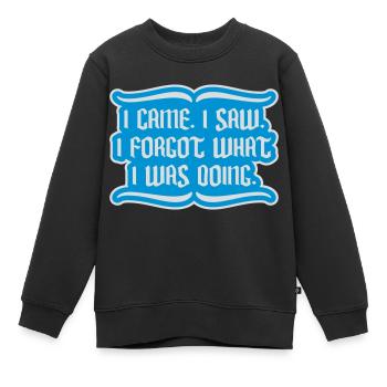 I came saw forget - Kinder Premium Organic Sweatshirt - Schwarz - Vorne - AI Model Kid Female (0cm)