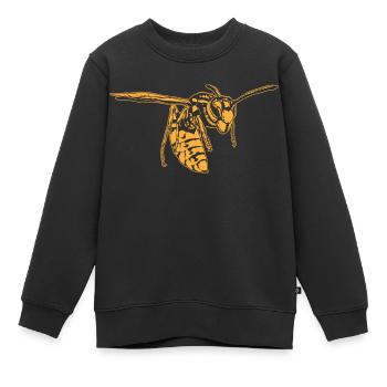 Coole Wespe Insekt Skizze Grafik Wespe Tierliebhaber - Kinder Premium Organic Sweatshirt - Schwarz - Vorne - AI Model Kid Female (0cm)
