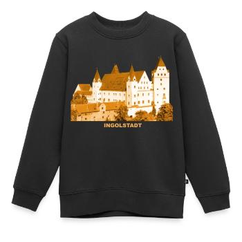 Château d’Ingolstadt Haute-Bavière Musée de l’armée du Danube - Sweat Premium enfant bio - noir - Devant - AI Model Kid Female (0cm)