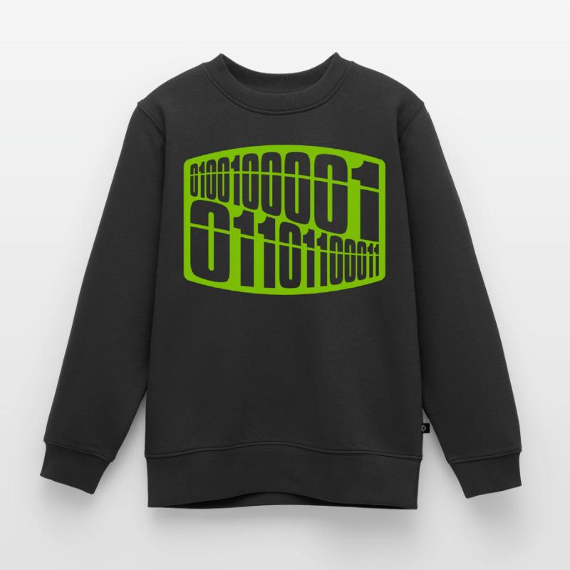 Binary Code Program Language Kids Premium Organic Sweatshirt