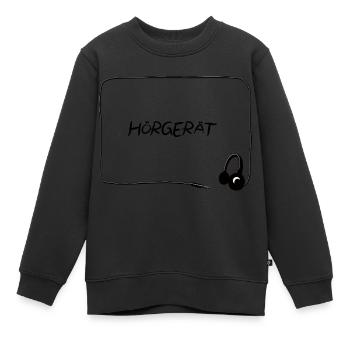 HÖRGERÄT Headphones Auriculares Headset!! - Kinder Premium Organic Sweatshirt - Schwarz - Vorne - AI Model Kid Female (0cm)