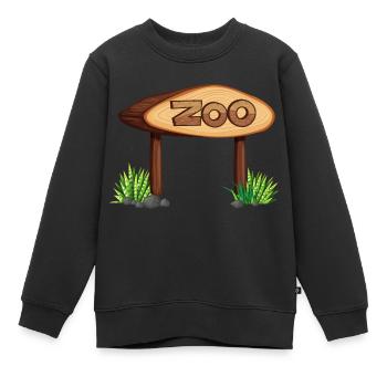 Safari Zoo Animal Safari Zoo - Kinder Premium Organic Sweatshirt - Schwarz - Vorne - AI Model Kid Female (0cm)