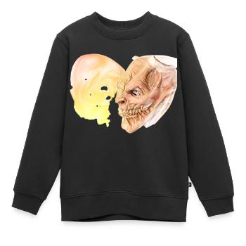 Krampus Percht Devil 2320 - Sweat Premium enfant bio - noir - Devant - AI Model Kid Female (0cm)