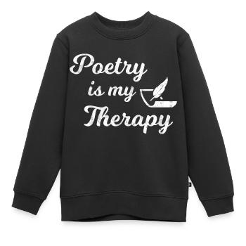 Poète Poésie Poète Poésie I Don - Sweat Premium enfant bio - noir - Devant - AI Model Kid Female (0cm)
