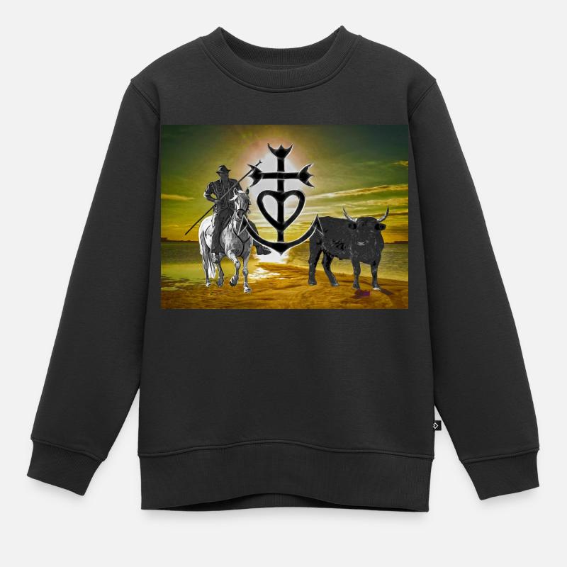 CAMARGUE - Sweat Premium enfant bio - noir
